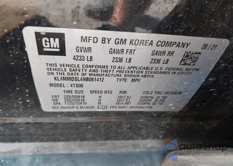 2022 Buick Encore Gx Fwd Select from USA, damaged, VIN KL4MMDSL4NB061412